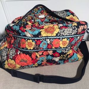 Vera Bradley Happy Snails Large Duffle Weekender Bag with Shoulder Strap